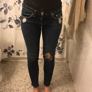 Rag and Bone skinny ankle crop denim